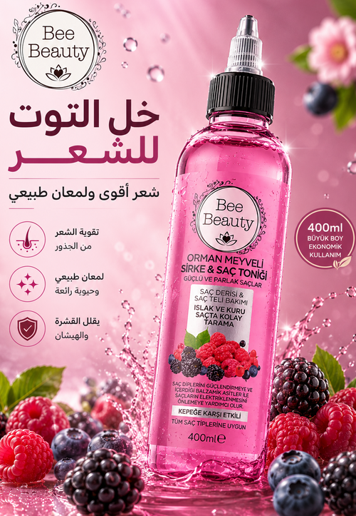 Bee Beauty Hair Tonic 400ml | تونيك خل التوت لشعر أقوى وأكثر لمعاناً